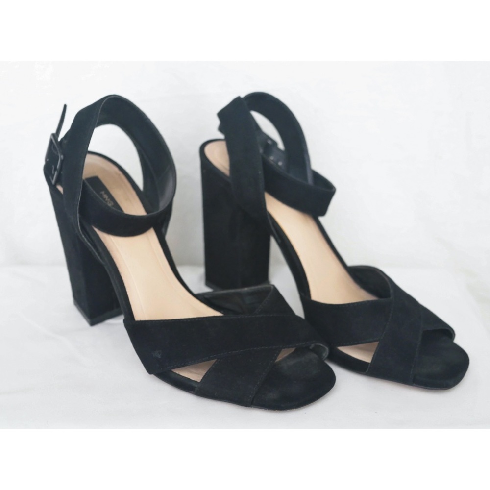 Mango Ankle Strap Block Heel